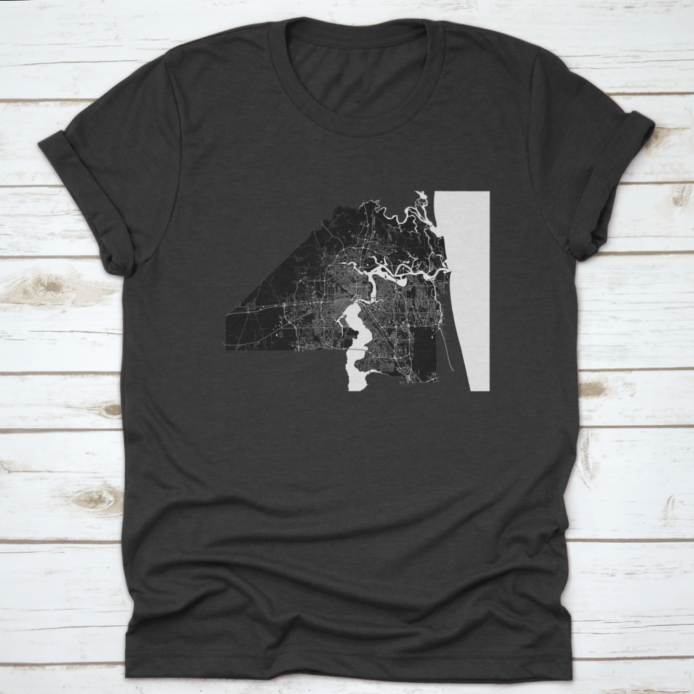 High-resolution vector map of Jacksonville, Florida, showcasing detailed streets and landmarks.