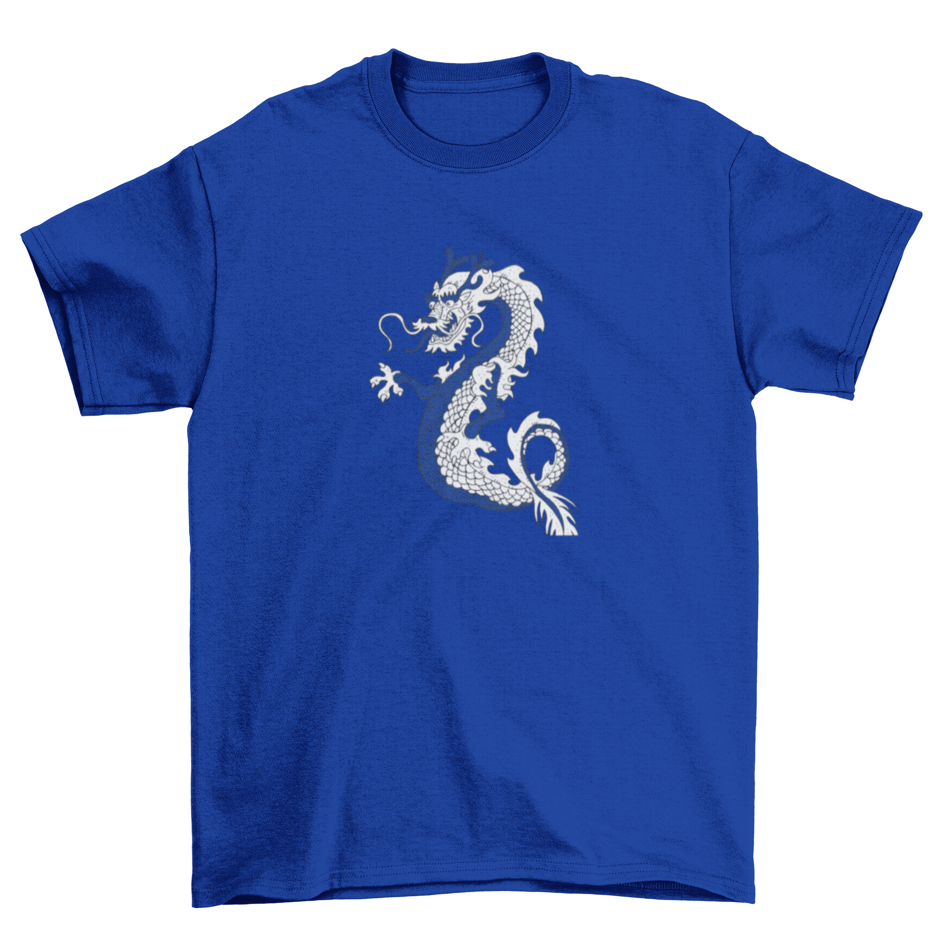 Japanese Dragon 3 t-shirt featuring intricate black line art illustration of a dragon.