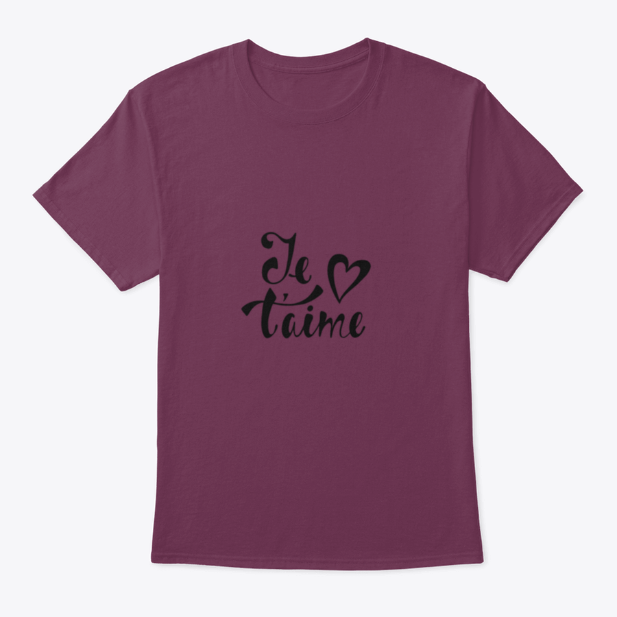 Je T'Aime Declaration Of Love T-Shirt in soft cotton, featuring a classic fit and stylish French design.