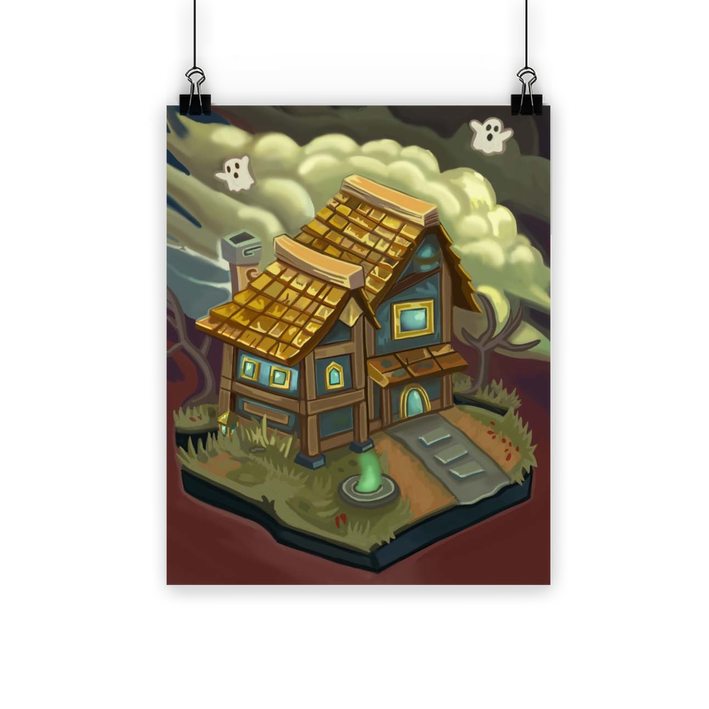 JohnsonKelly House Classic Poster showcasing vibrant colors on semi-gloss paper, suitable for indoor and outdoor use.