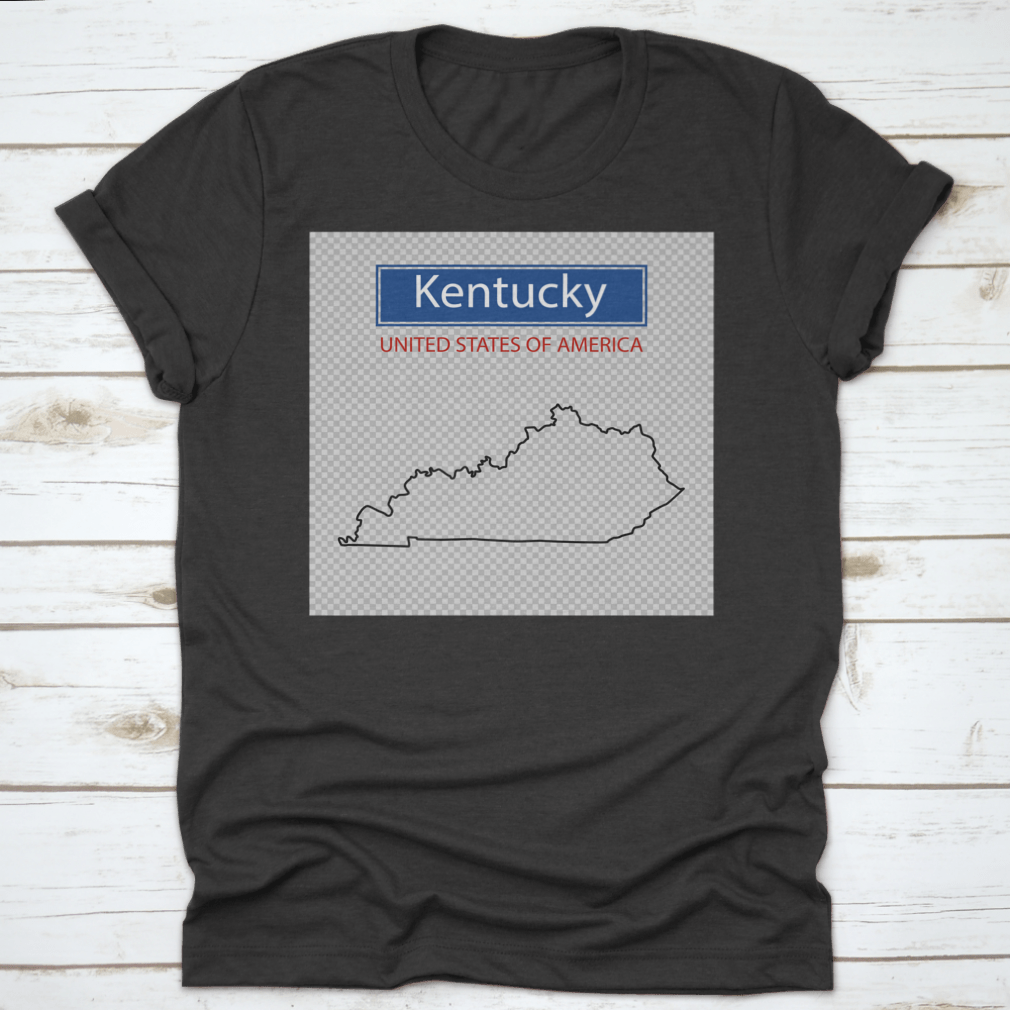 Kentucky Line Icon map design apparel showcasing a stylish representation of the state with a classic fit and comfortable fabric.