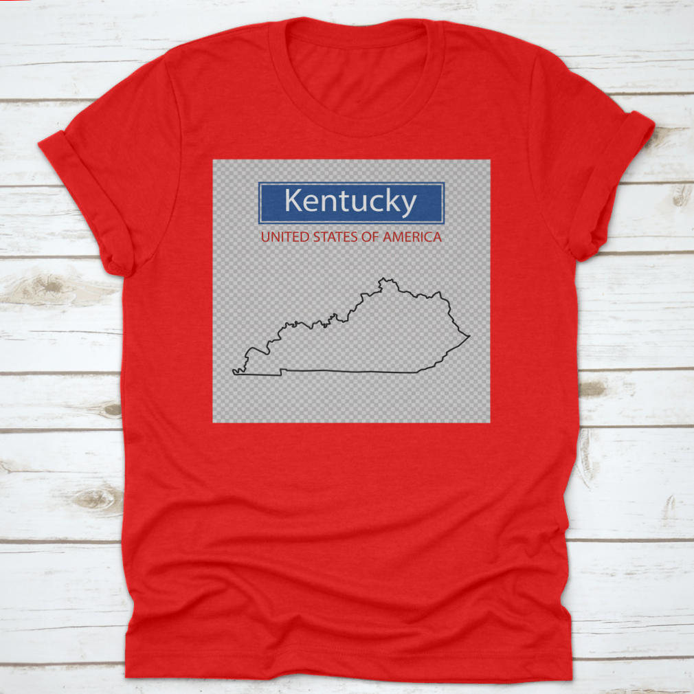 Kentucky Line Icon map design apparel showcasing a stylish representation of the state with a classic fit and comfortable fabric.