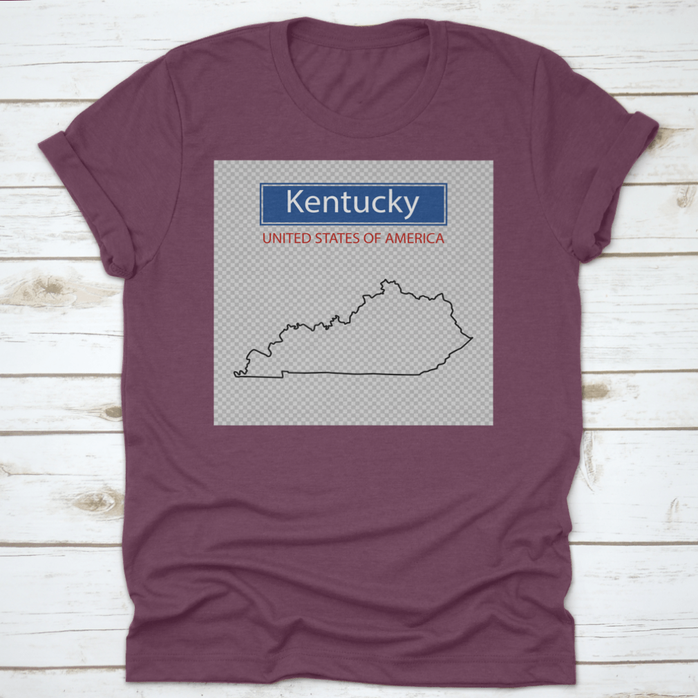 Kentucky Line Icon map design apparel showcasing a stylish representation of the state with a classic fit and comfortable fabric.