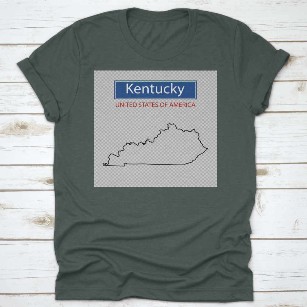 Kentucky Line Icon map design apparel showcasing a stylish representation of the state with a classic fit and comfortable fabric.