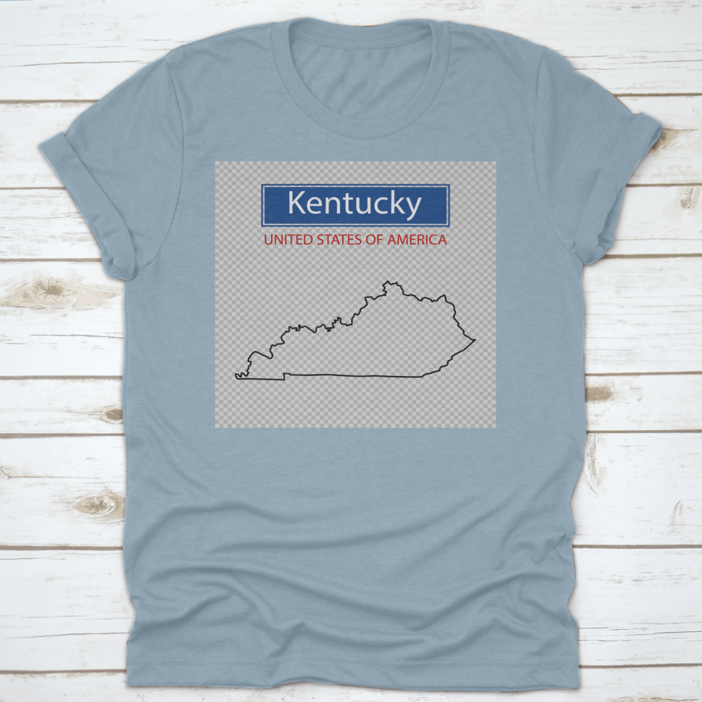Kentucky Line Icon map design apparel showcasing a stylish representation of the state with a classic fit and comfortable fabric.