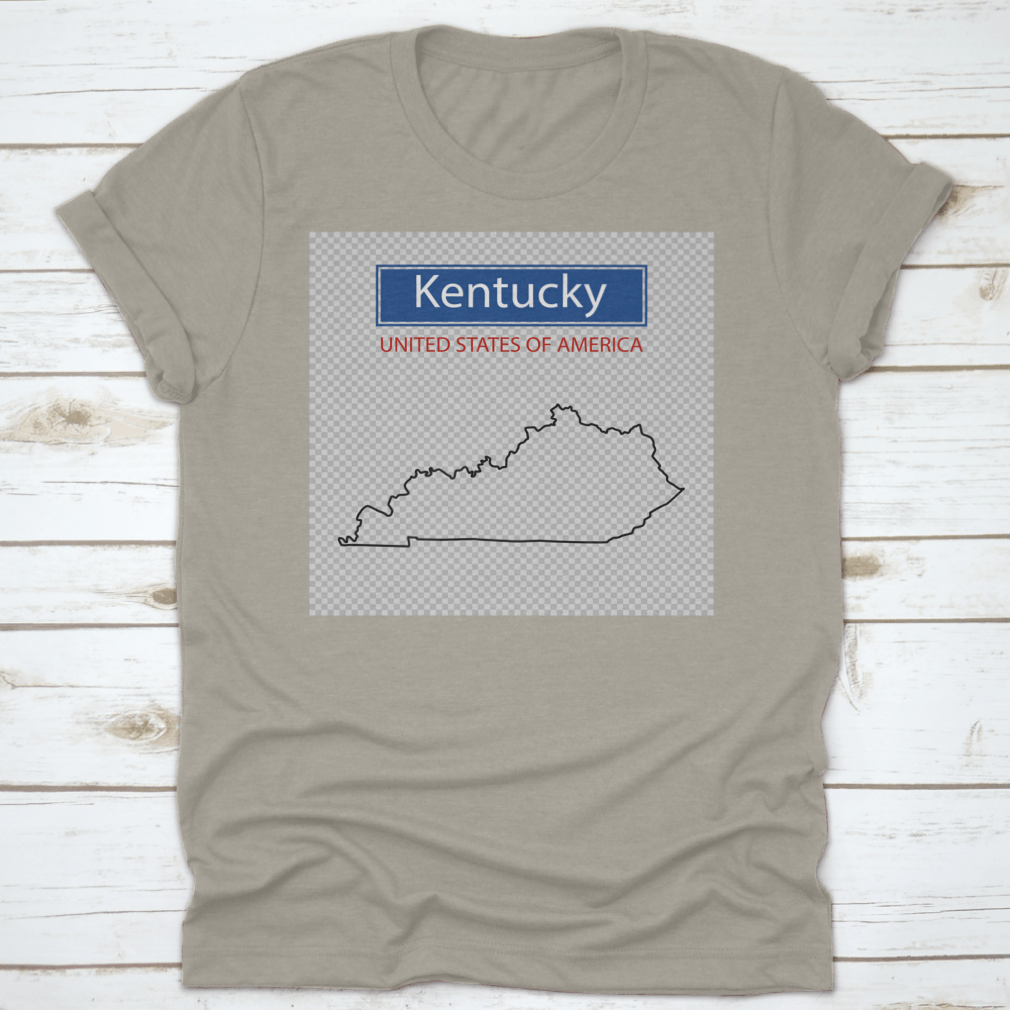 Kentucky Line Icon map design apparel showcasing a stylish representation of the state with a classic fit and comfortable fabric.