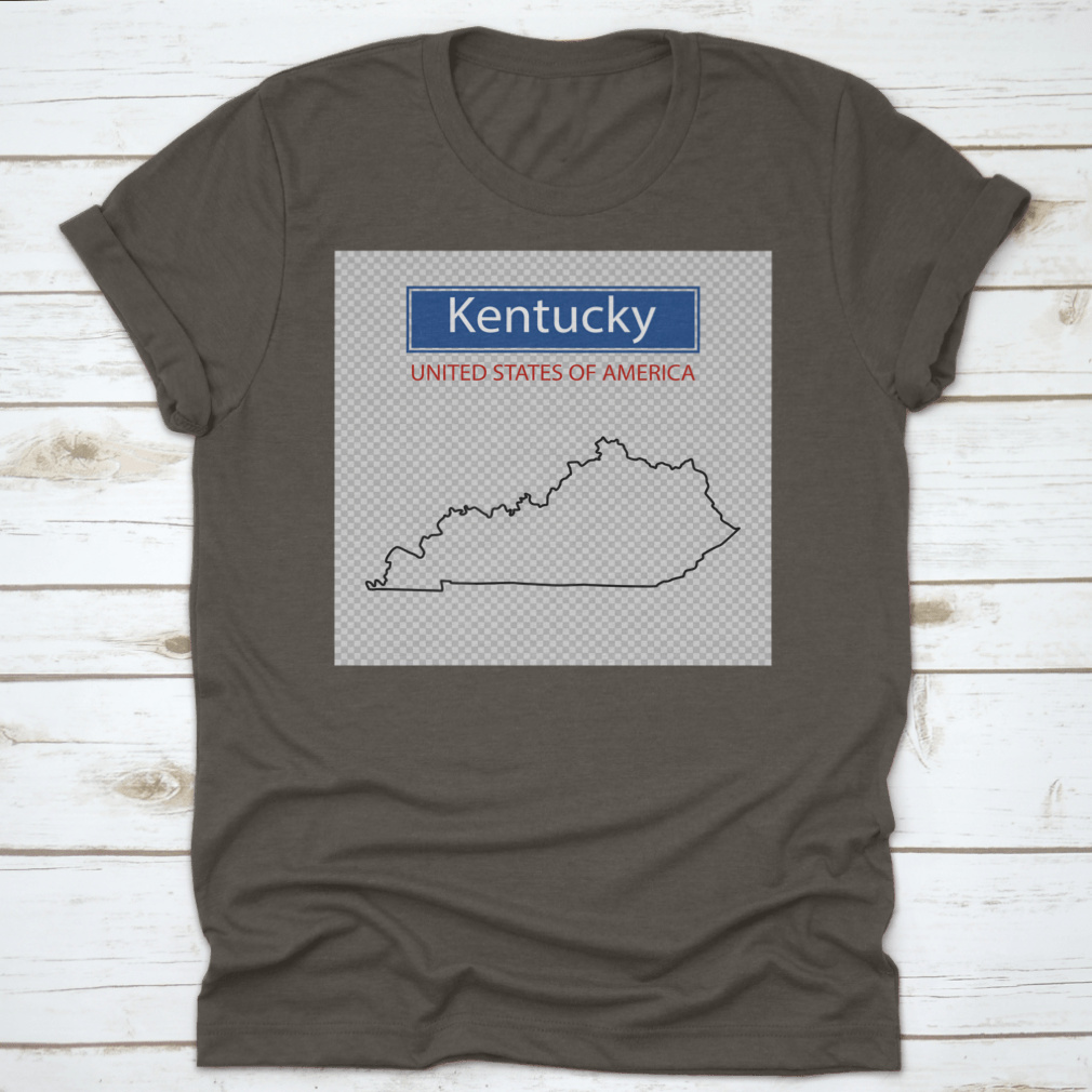 Kentucky Line Icon map design apparel showcasing a stylish representation of the state with a classic fit and comfortable fabric.
