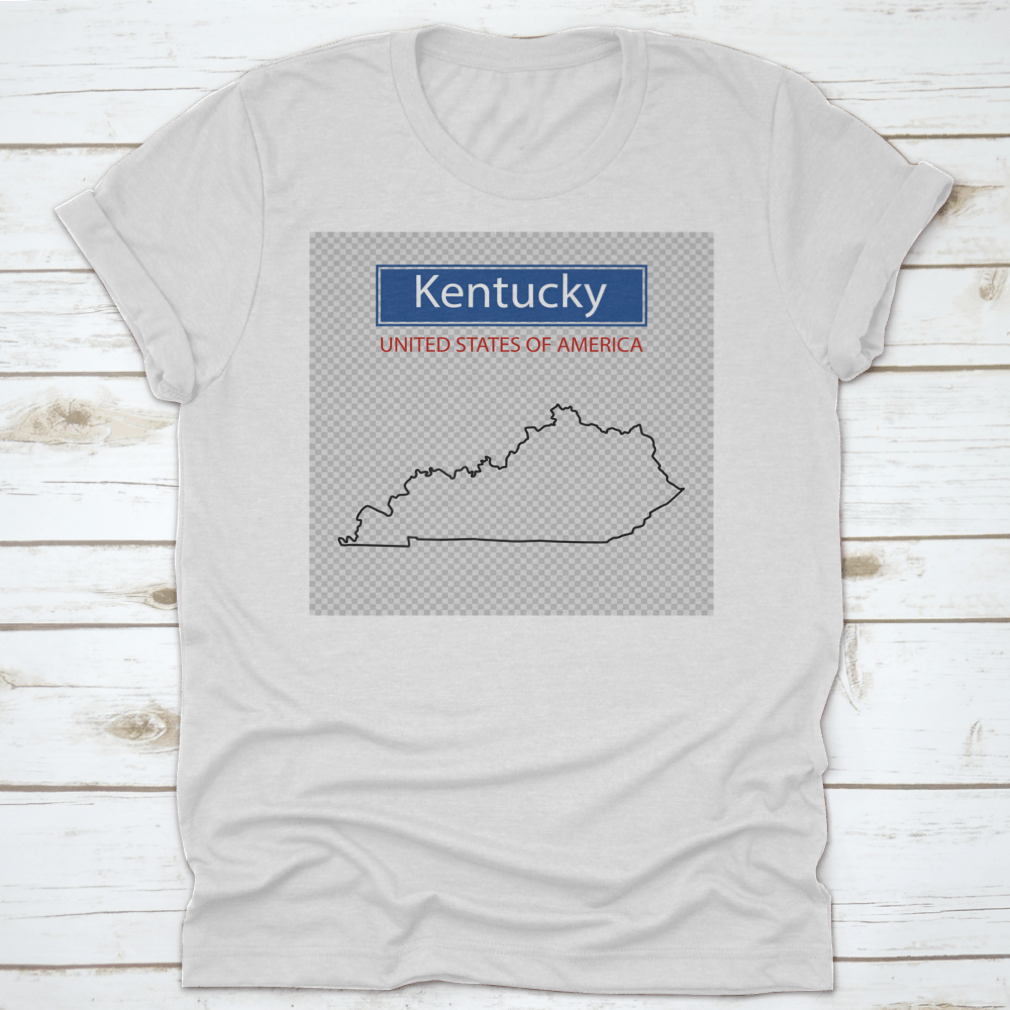 Kentucky Line Icon map design apparel showcasing a stylish representation of the state with a classic fit and comfortable fabric.