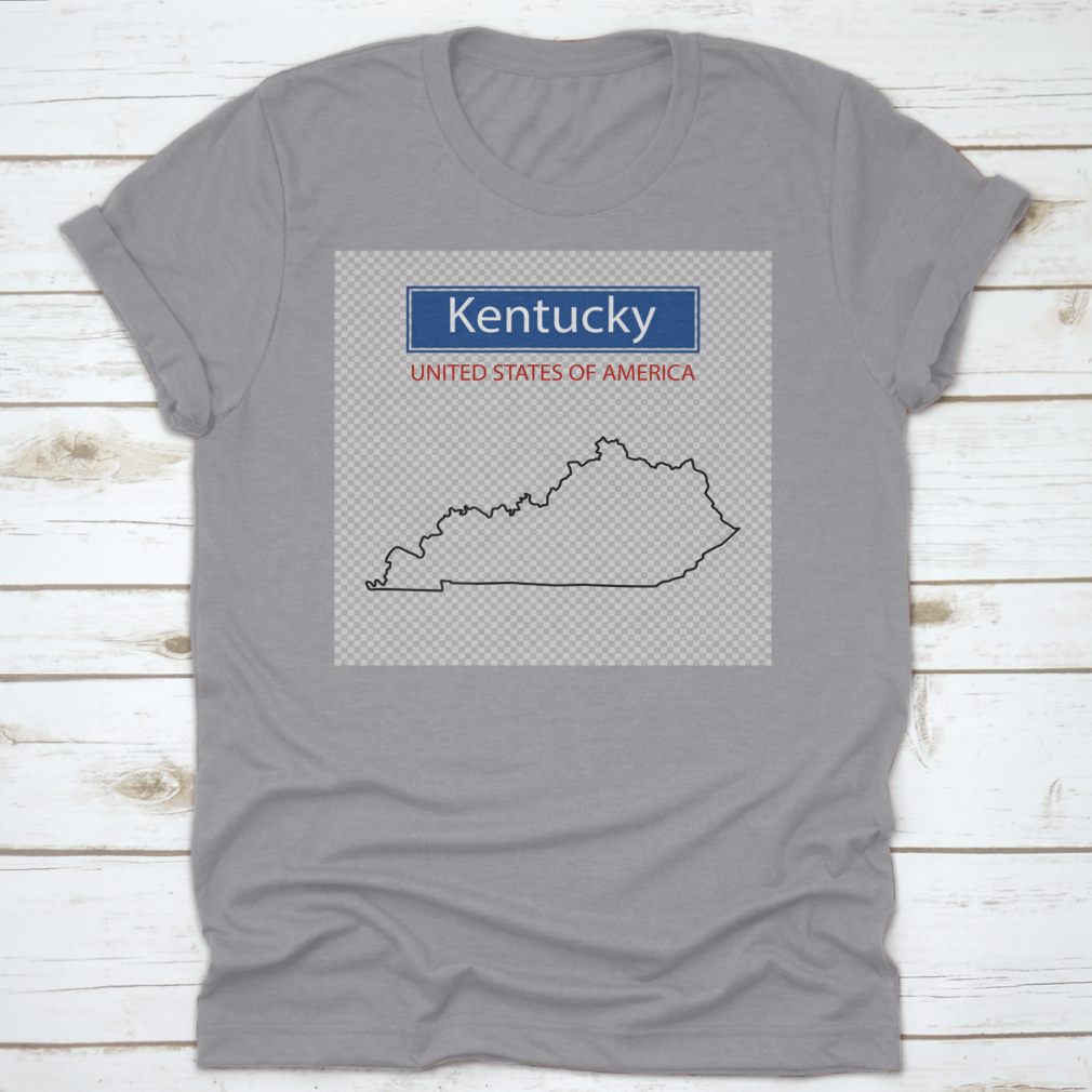 Kentucky Line Icon map design apparel showcasing a stylish representation of the state with a classic fit and comfortable fabric.