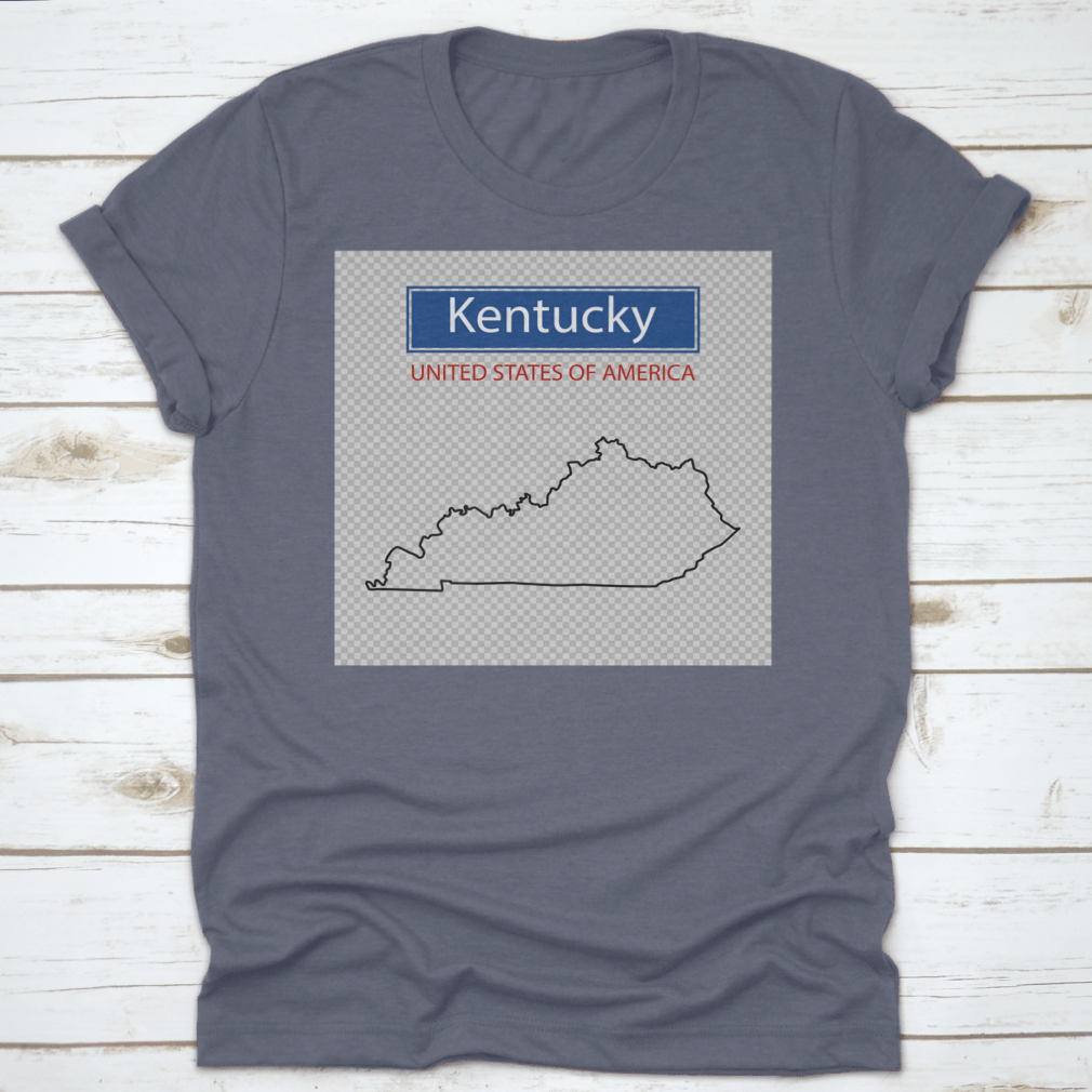 Kentucky Line Icon map design apparel showcasing a stylish representation of the state with a classic fit and comfortable fabric.