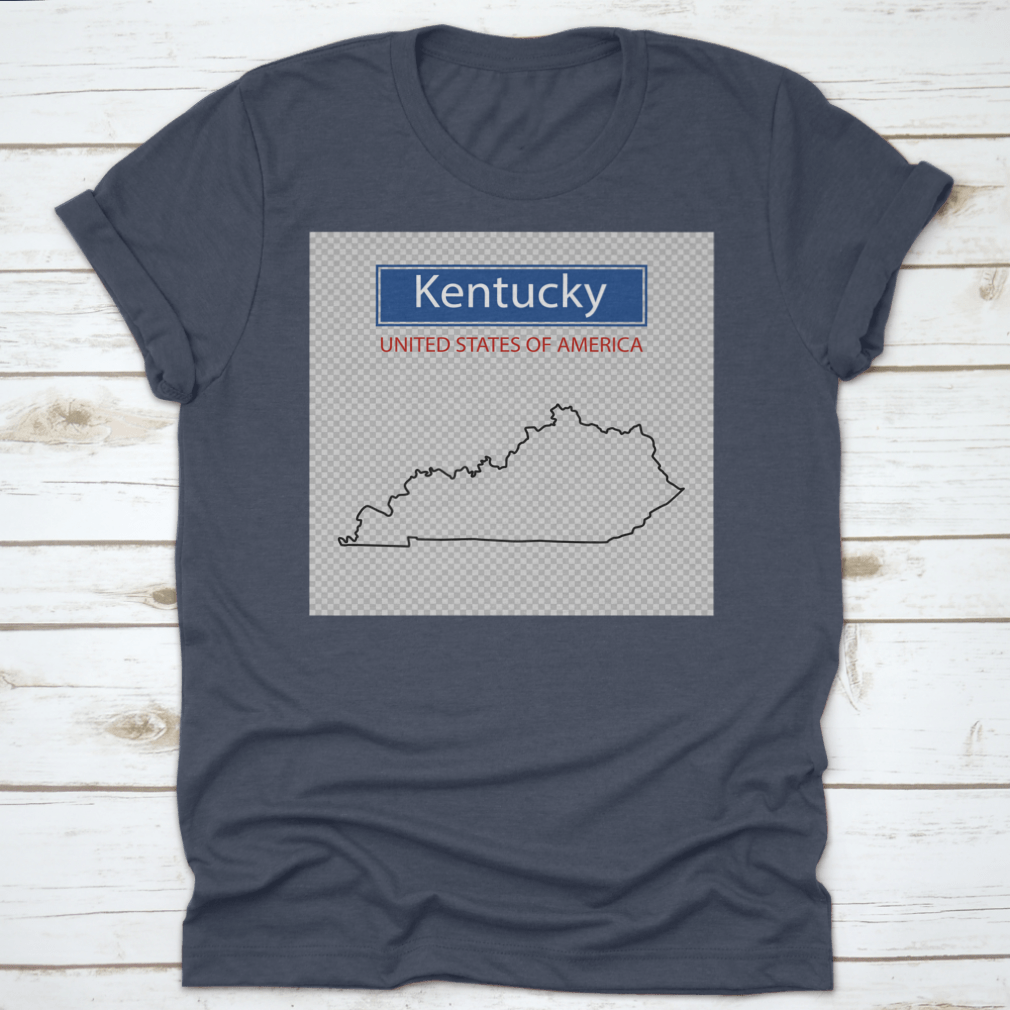 Kentucky Line Icon map design apparel showcasing a stylish representation of the state with a classic fit and comfortable fabric.