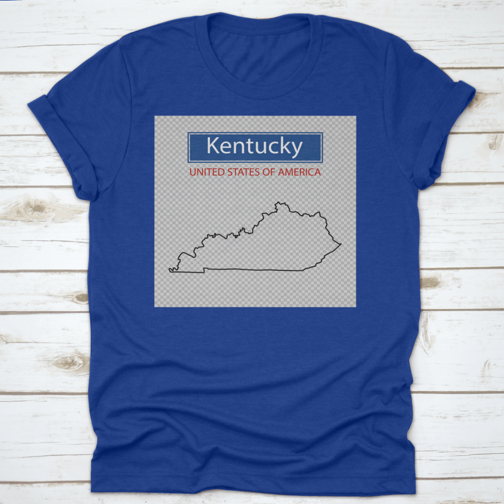 Kentucky Line Icon map design apparel showcasing a stylish representation of the state with a classic fit and comfortable fabric.