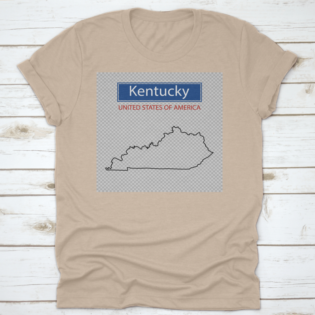 Kentucky Line Icon map design apparel showcasing a stylish representation of the state with a classic fit and comfortable fabric.