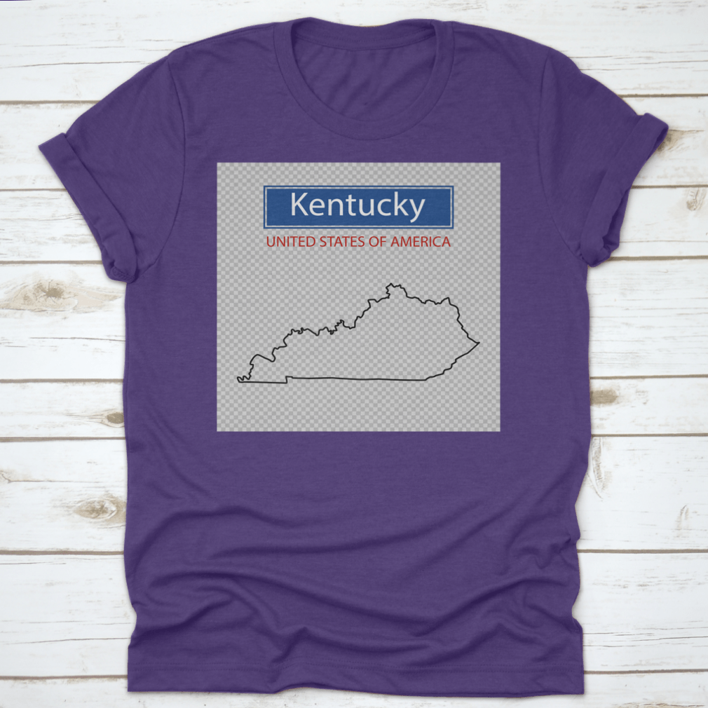 Kentucky Line Icon map design apparel showcasing a stylish representation of the state with a classic fit and comfortable fabric.