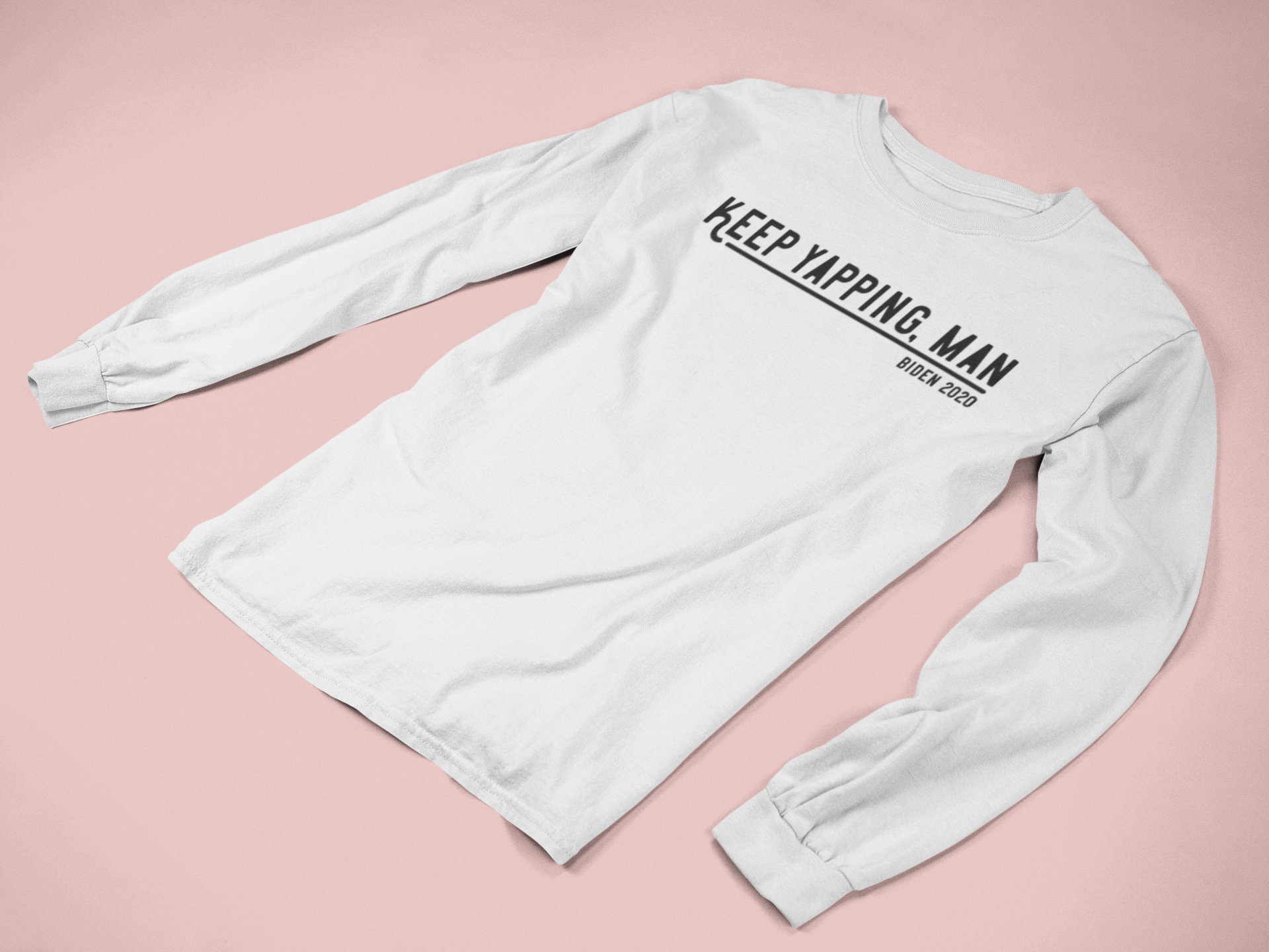 Keep Yapping Man Unisex Shirt in soft cotton, showcasing a classic fit and available in various sizes.