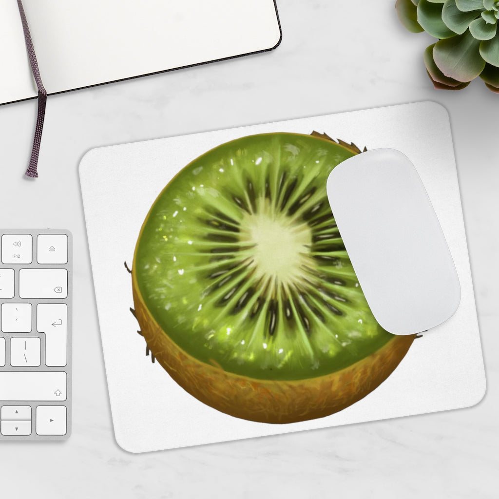 Kiwi Mouse Pad featuring vibrant design and non-slip base, perfect for enhancing workspace aesthetics.