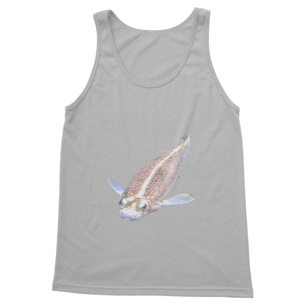 Koi Fish Classic Adult Vest Top in various colors, showcasing its stylish design and comfortable fit.