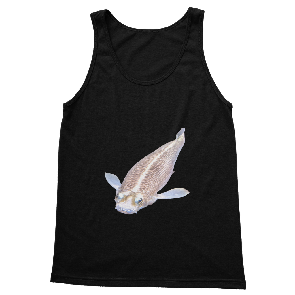 Koi Fish Classic Adult Vest Top in various colors, showcasing its stylish design and comfortable fit.