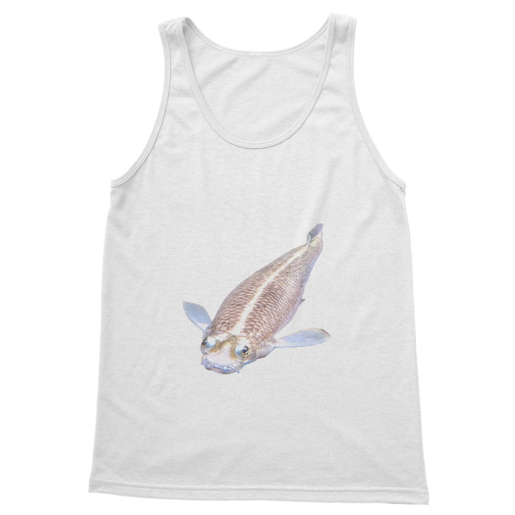Koi Fish Classic Adult Vest Top in various colors, showcasing its stylish design and comfortable fit.