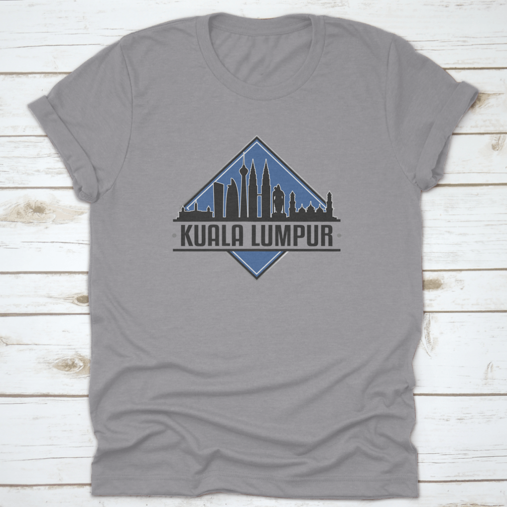 A stylish shirt featuring the Kuala Lumpur skyline design, showcasing iconic buildings and a vibrant landscape.