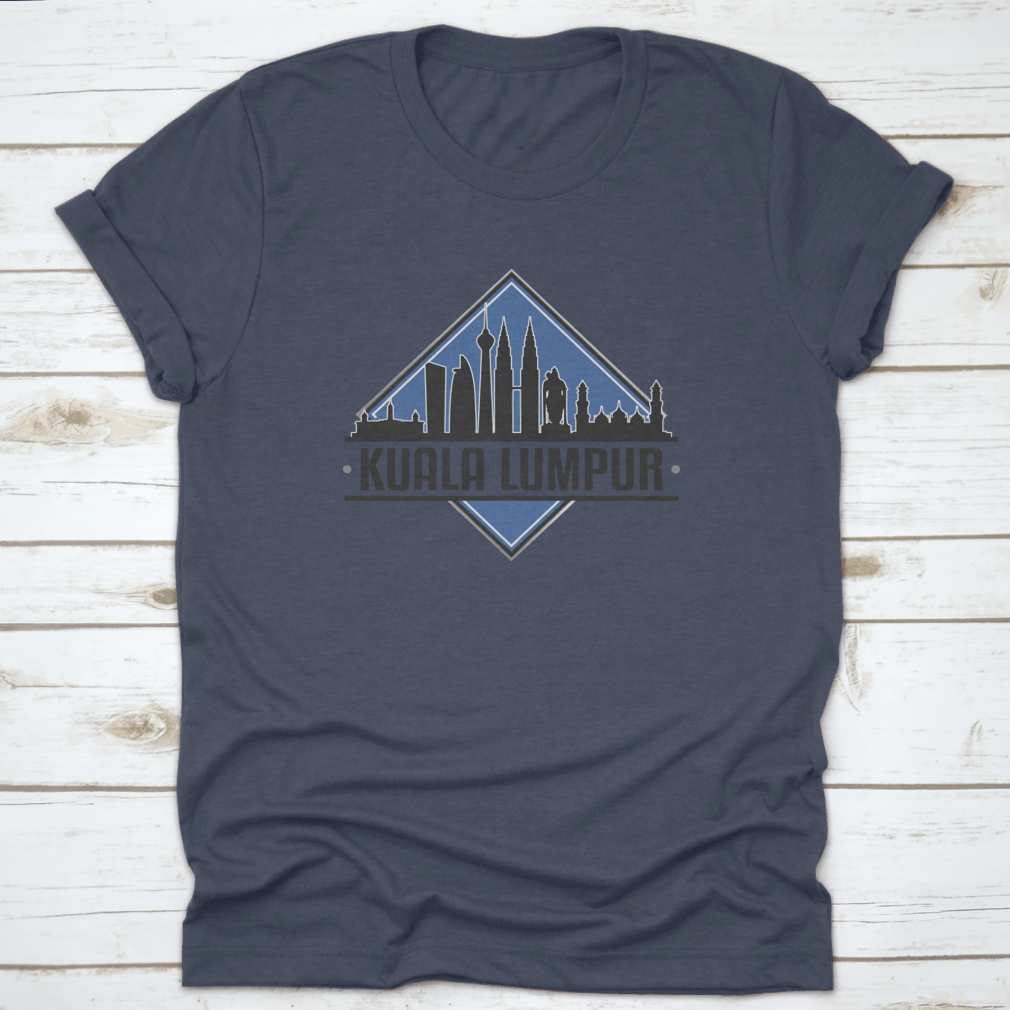 A stylish shirt featuring the Kuala Lumpur skyline design, showcasing iconic buildings and a vibrant landscape.
