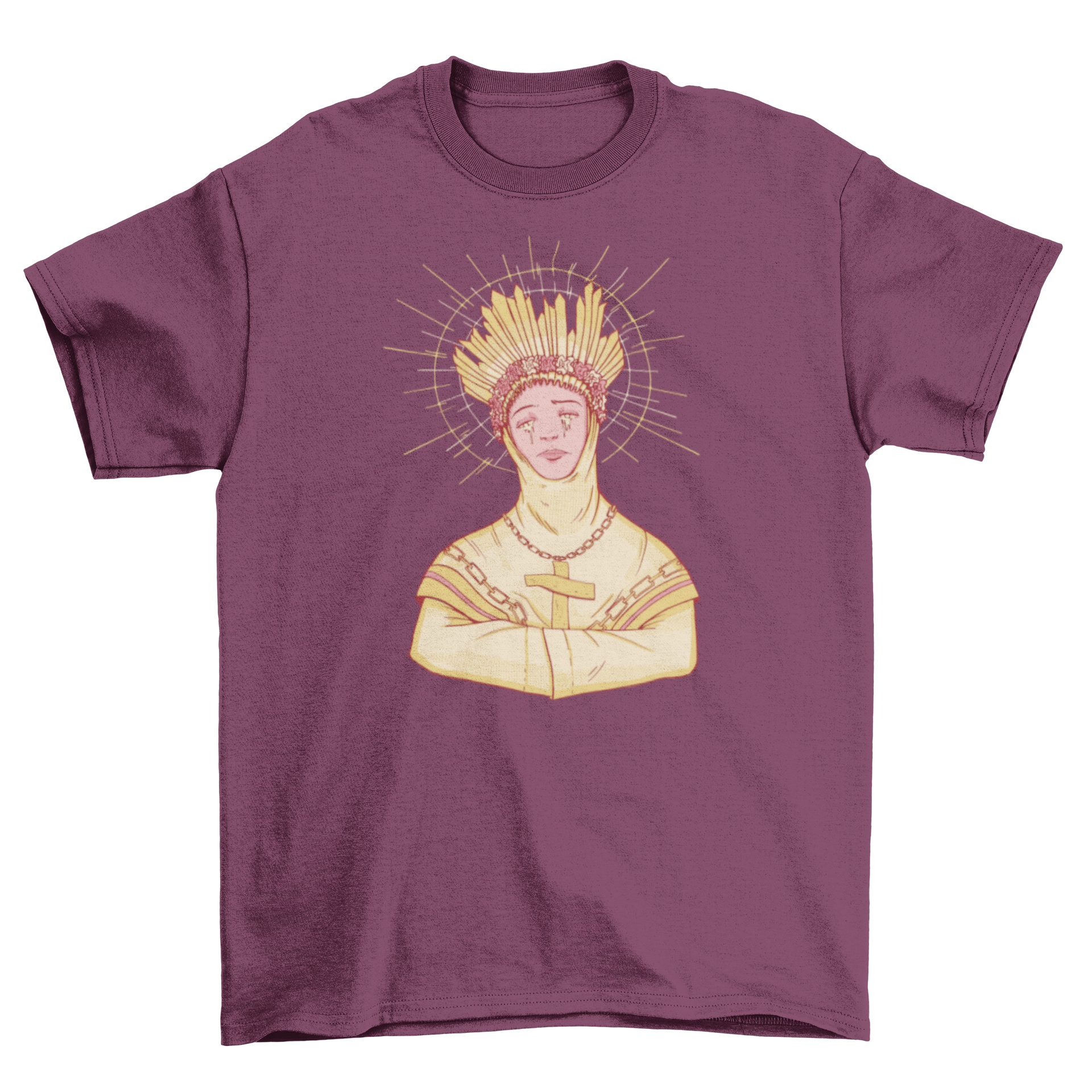 Lady of La Salette t-shirt featuring a detailed illustration of Our Lady of La Salette on a soft fabric.