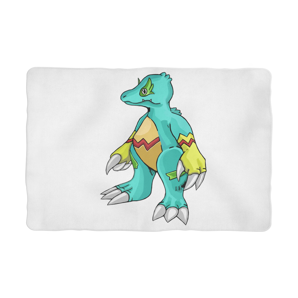 Laygoo Sublimation Pet Blanket made of 100% polyester polar fleece, featuring a soft texture and white backing, ideal for pet comfort and protection.