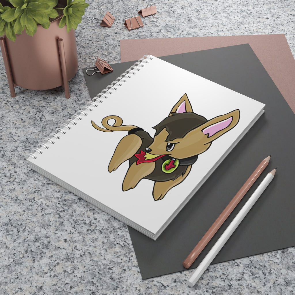 LB Spiral Notebook with customizable covers and wide-ruled pages, featuring a semi-glossy laminated finish.