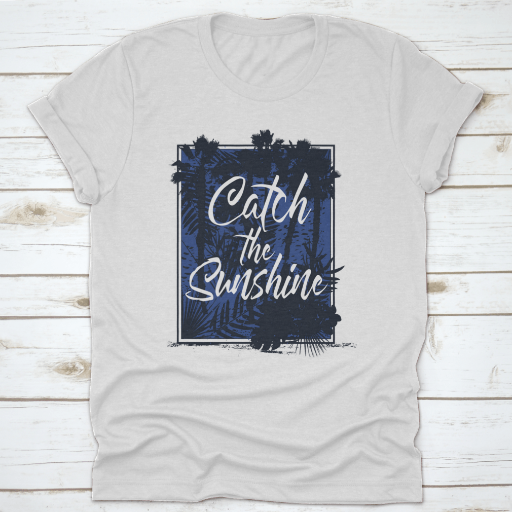 A stylish t-shirt featuring a leaf vector design and typography, perfect for casual wear, made from 100% cotton.