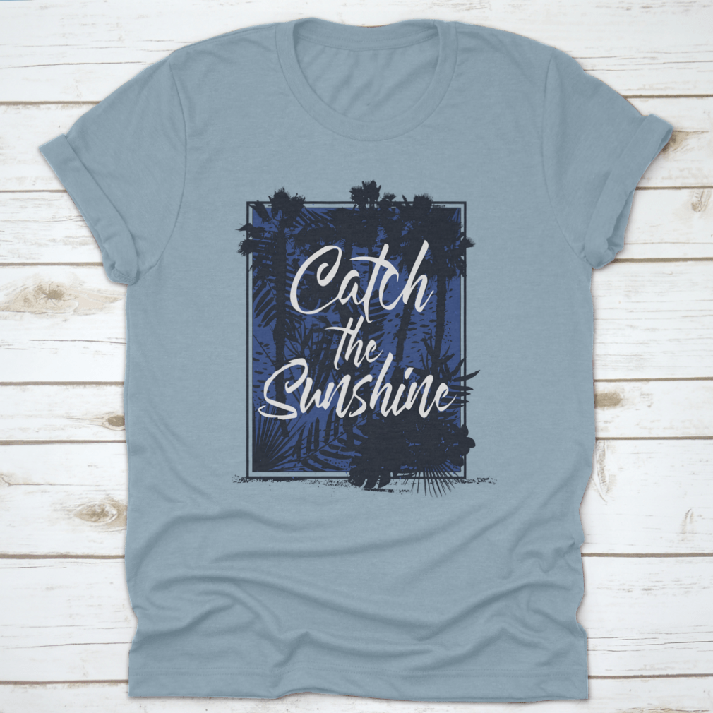 A stylish t-shirt featuring a leaf vector design and typography, perfect for casual wear, made from 100% cotton.