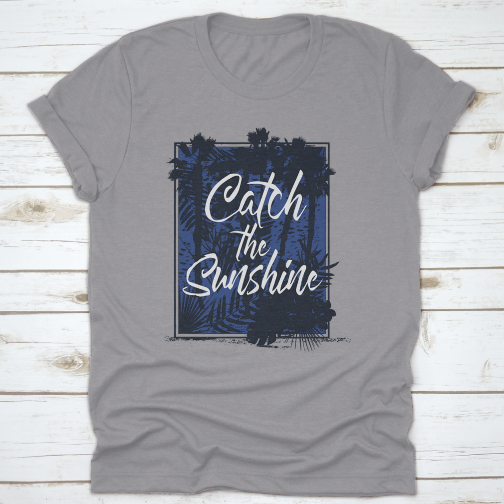 A stylish t-shirt featuring a leaf vector design and typography, perfect for casual wear, made from 100% cotton.