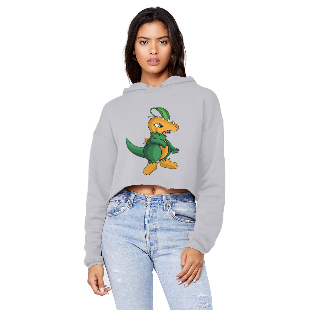 Leafasaur Unisex Cropped Raw Edge Boyfriend Hoodie in various colors, showcasing its raw edge hem and double fabric hood.