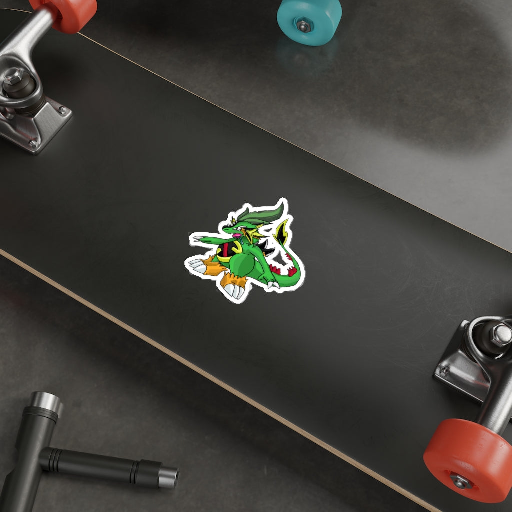 Ledinaking die-cut stickers showcasing various custom shapes and designs on a smooth surface.