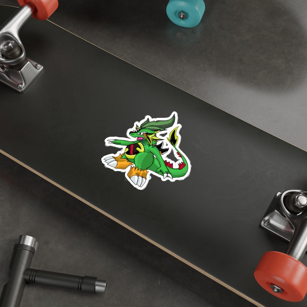 Ledinaking die-cut stickers showcasing various custom shapes and designs on a smooth surface.