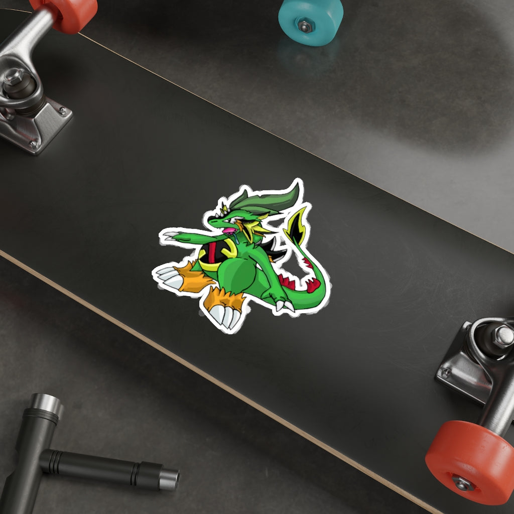 Ledinaking die-cut stickers showcasing various custom shapes and designs on a smooth surface.