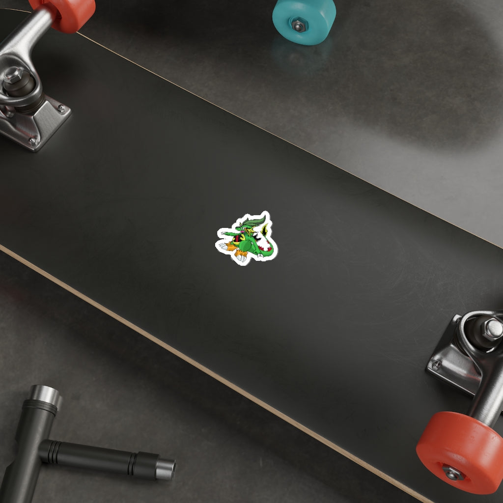 Ledinaking die-cut stickers showcasing various custom shapes and designs on a smooth surface.