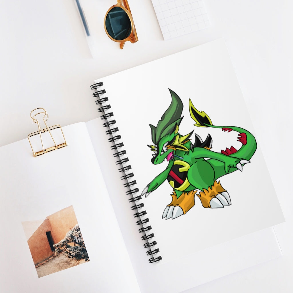 Ledinaking Spiral Notebook with ruled line pages and durable printed cover, featuring a stylish front and black back cover.