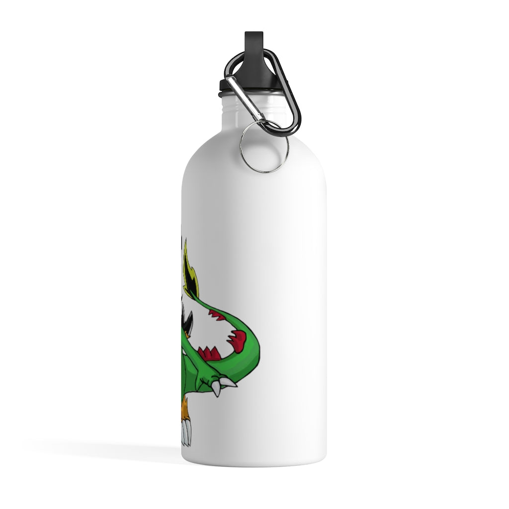 Ledinaking Stainless Steel Water Bottle with a plastic screw top and carabiner, showcasing its sleek design and lightweight construction.