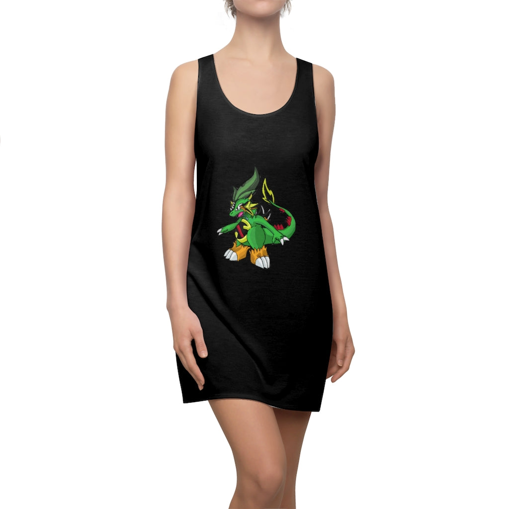 Ledinaking Women's Cut & Sew Racerback Dress showcasing a stylish and feminine design with a sporty racerback fit.