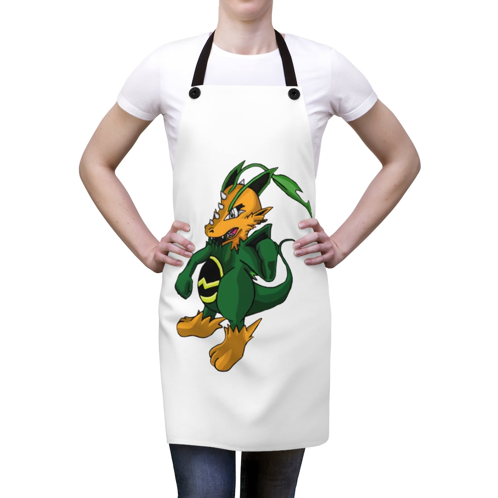 Ledino Apron featuring a stylish design, lightweight polyester fabric, and black detachable twill straps, perfect for cooking and grilling.