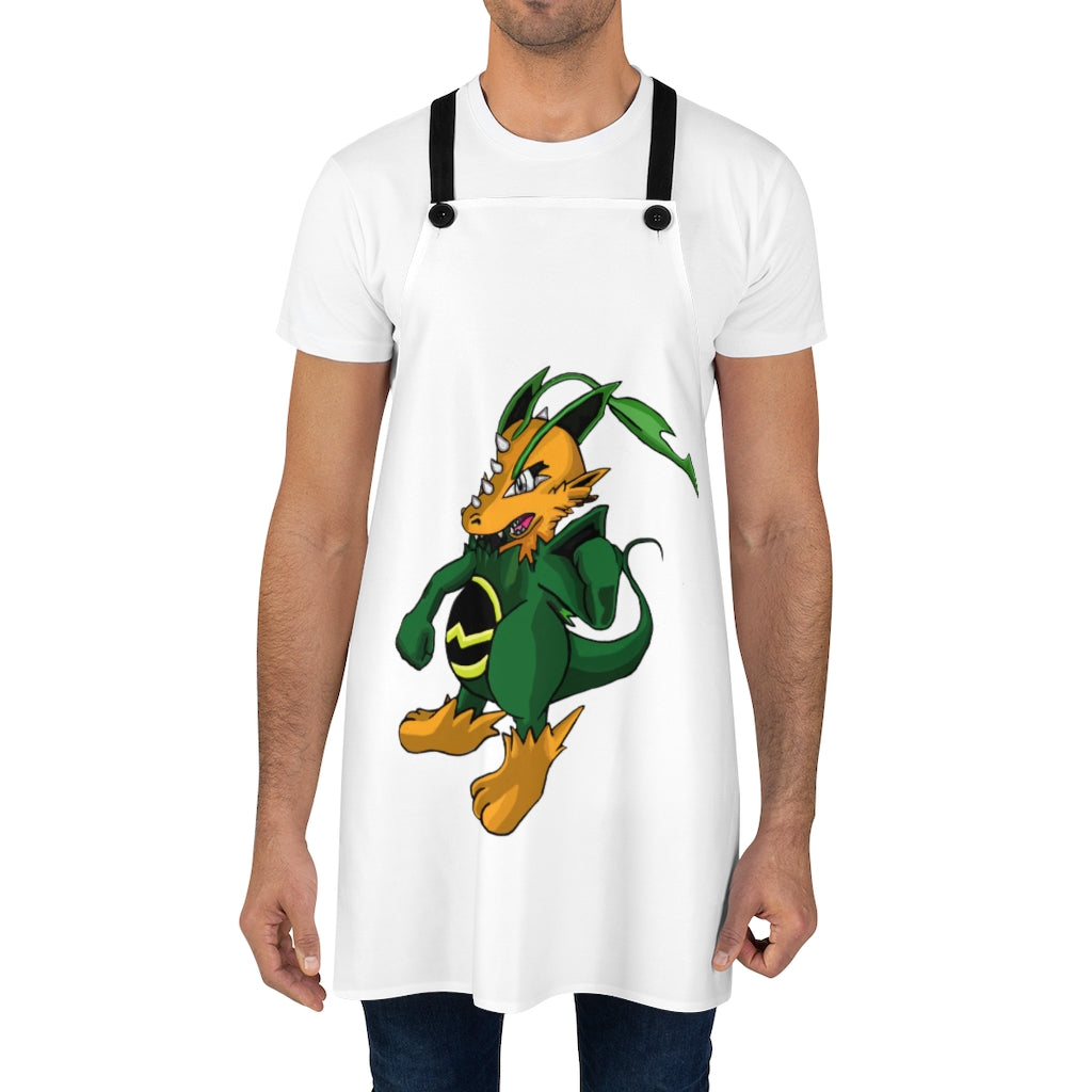 Ledino Apron featuring a stylish design, lightweight polyester fabric, and black detachable twill straps, perfect for cooking and grilling.