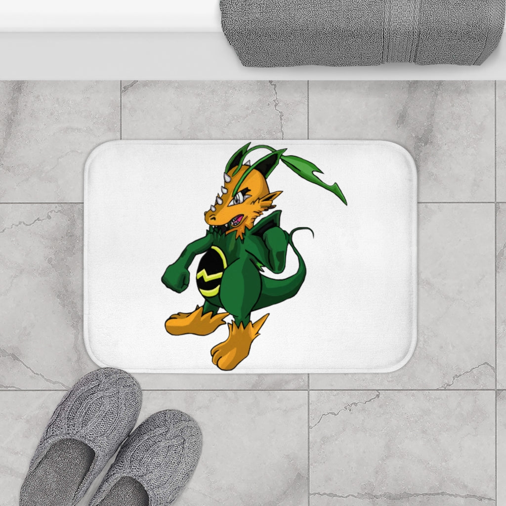 Ledino Bath Mat featuring a stylish design with anti-slip backing, made from soft microfiber material.