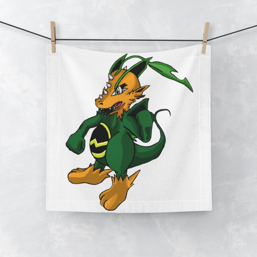 Ledino Face Towel featuring a customizable polyester front and soft cotton back, ideal for personal designs.