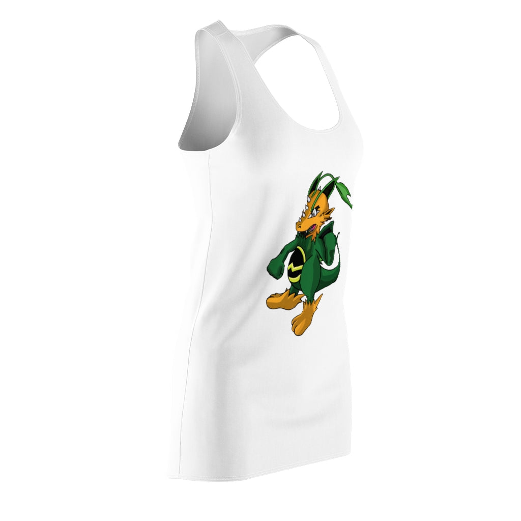 Ledino Women's Cut & Sew Racerback Dress featuring a stylish design and sporty fit, made from lightweight polyester fabric.