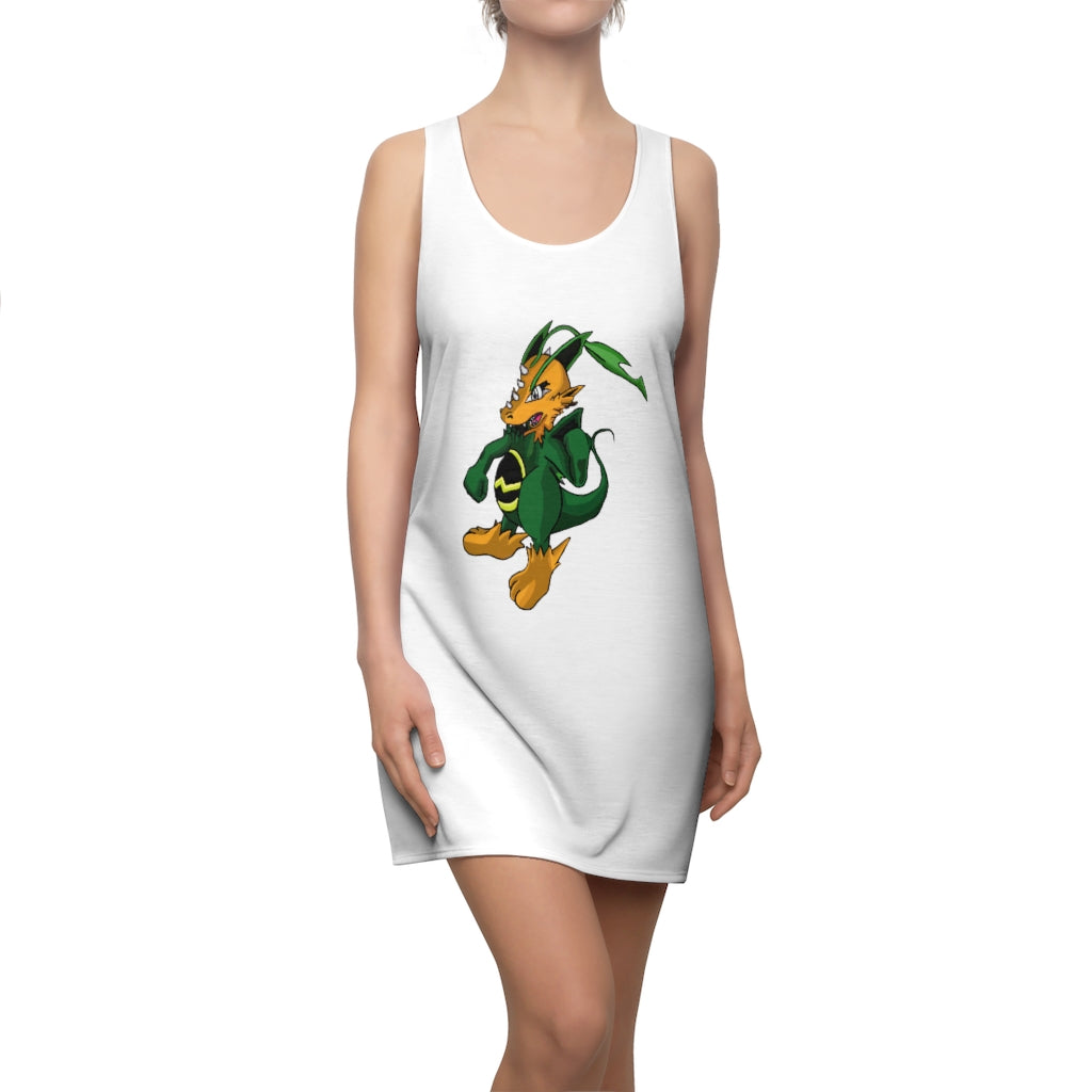 Ledino Women's Cut & Sew Racerback Dress featuring a stylish design and sporty fit, made from lightweight polyester fabric.