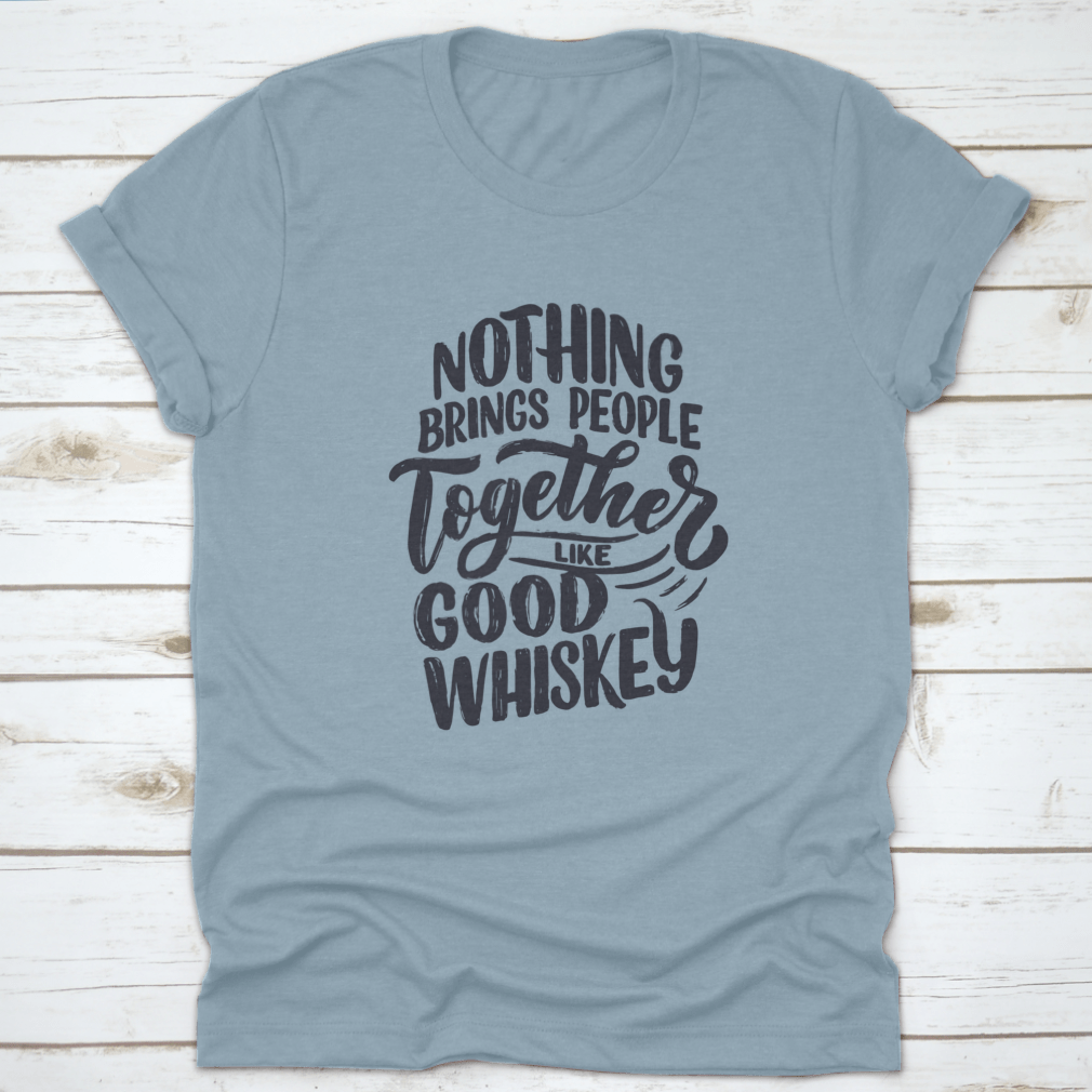 Vintage-style lettering poster featuring a whiskey quote, elegantly designed for home or bar decor.