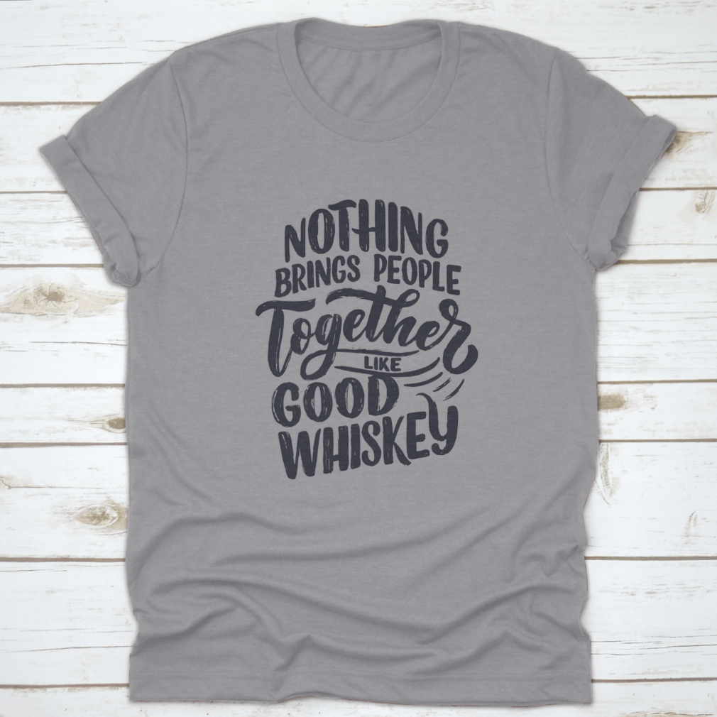 Vintage-style lettering poster featuring a whiskey quote, elegantly designed for home or bar decor.