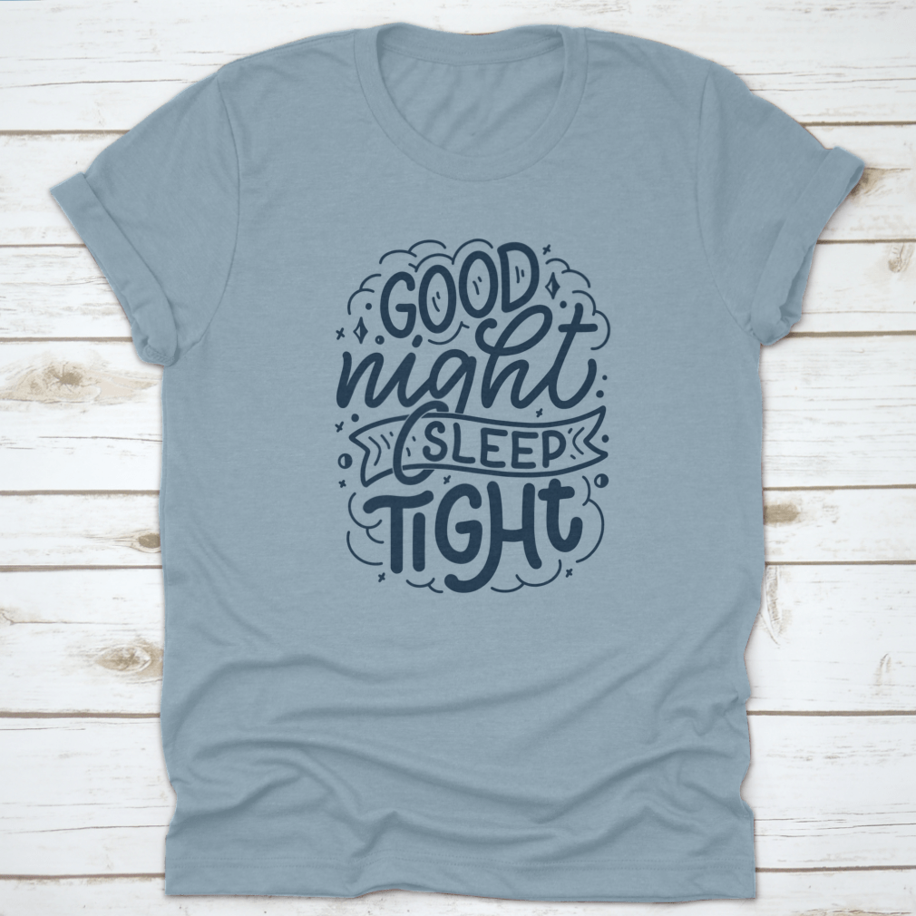 Vector illustration featuring a cozy lettering slogan about sleep and good night, designed for relaxation-themed projects.