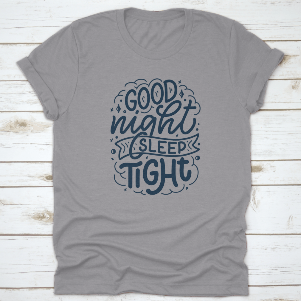 Vector illustration featuring a cozy lettering slogan about sleep and good night, designed for relaxation-themed projects.