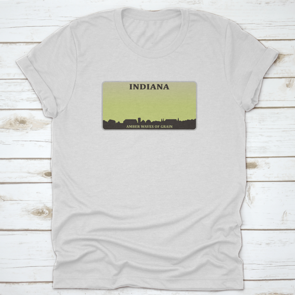 An isolated Indiana license plate design on a white background, showcasing vibrant colors and detailed graphics.